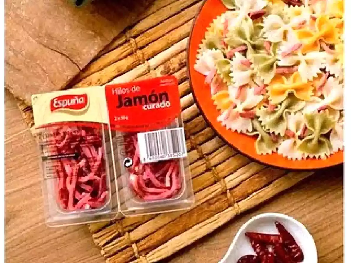 Penne Rigate con Hilos de Chorizo y Jamón Espuña y Premio - foto 3