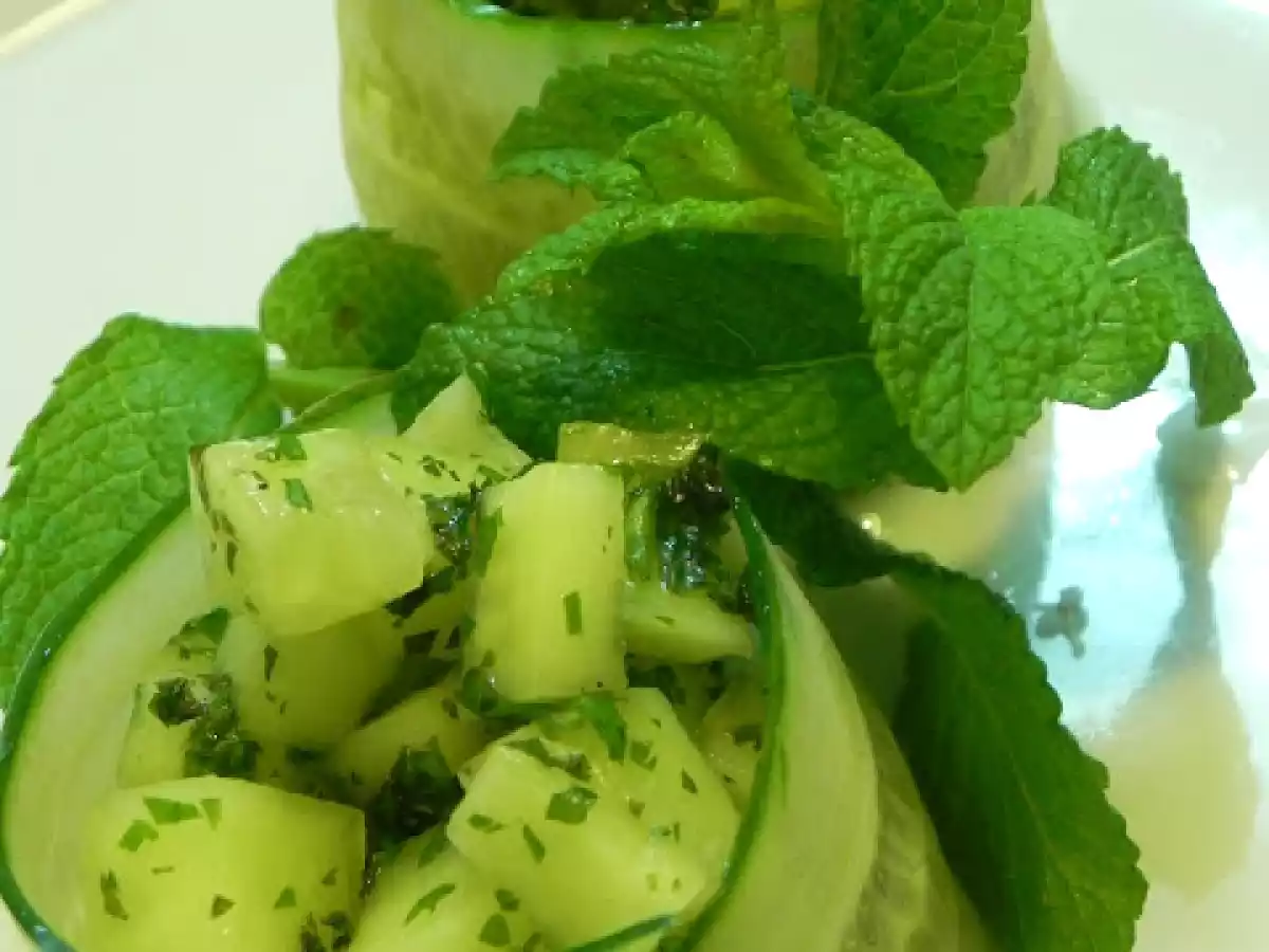 Pepino libanés al agua de azahar