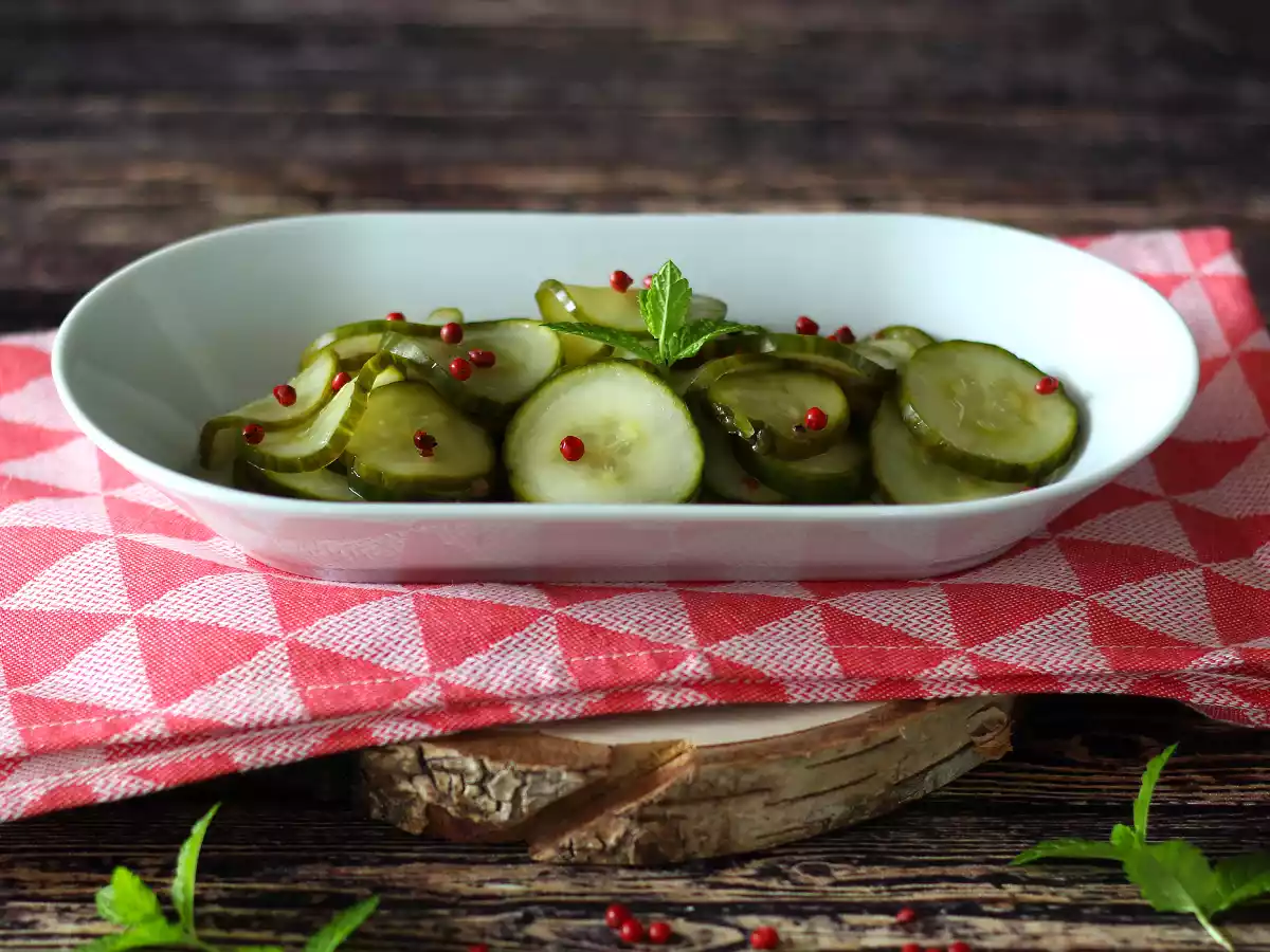 Pepinos agridulces, una guarnición rápida y sabrosa para el verano - foto 4
