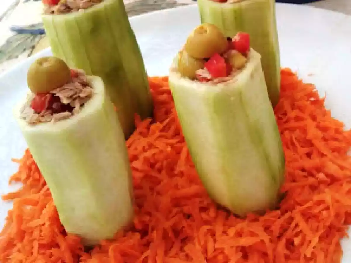 Pepinos rellenos de atún - foto 2