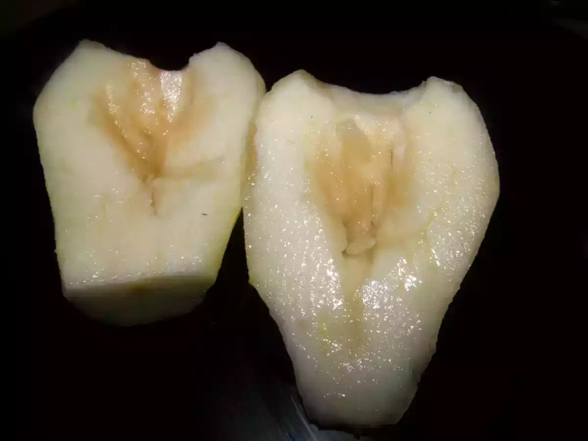 Peras a la sartén rellenas de queso - foto 2