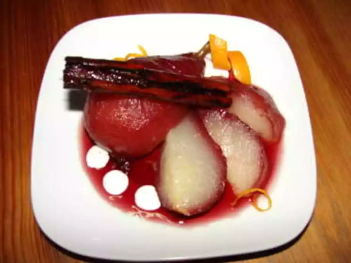 Peras al vino tinto - foto 2