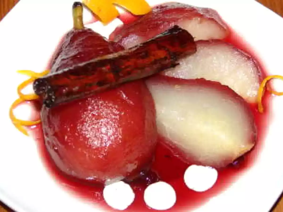 Peras al vino tinto - foto 3