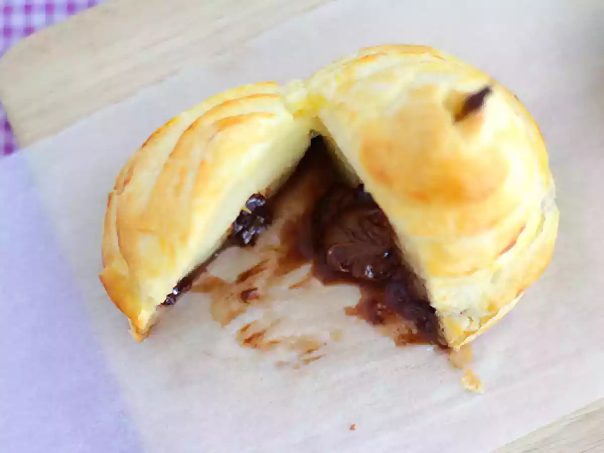 Peras hojaldradas con nutella - foto 2