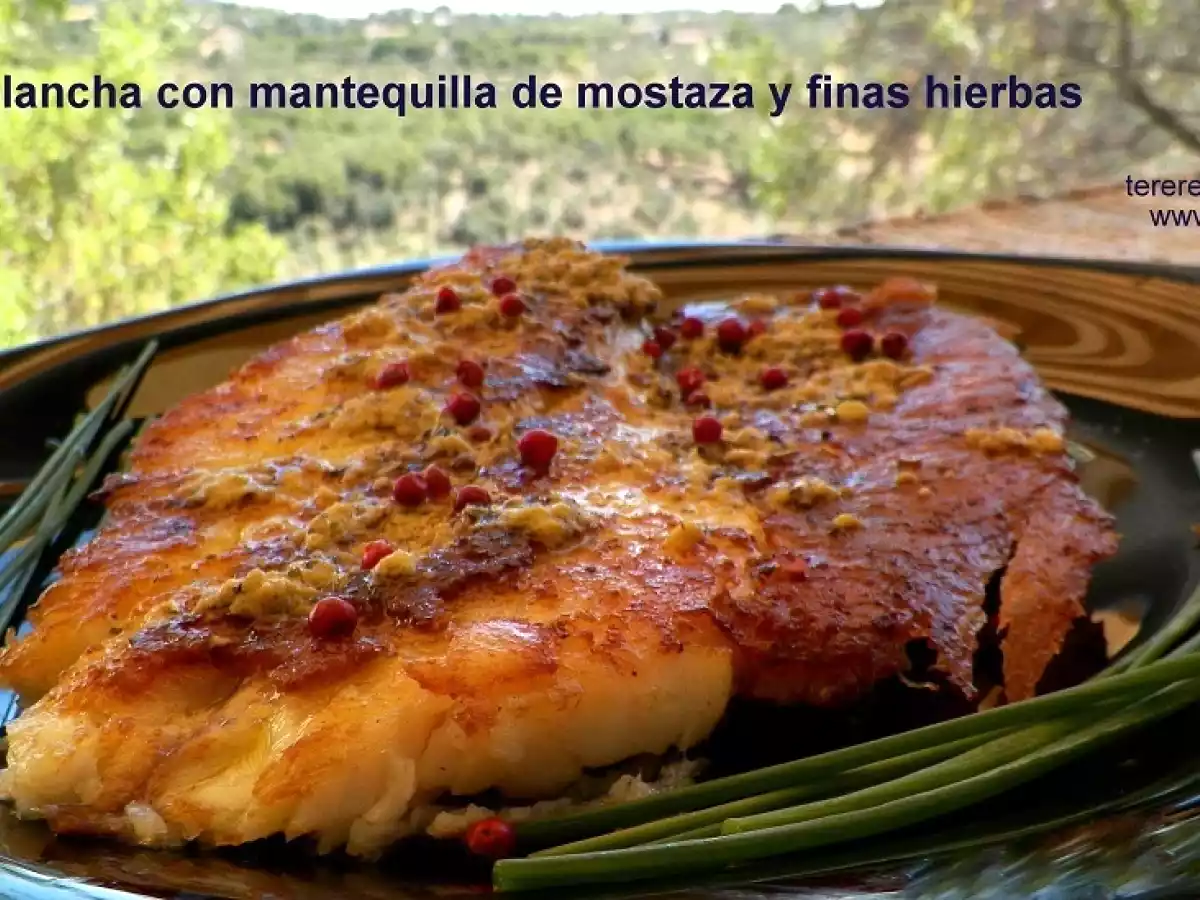 Perca a la plancha con mantequilla de mostaza y finas hierbas - foto 2