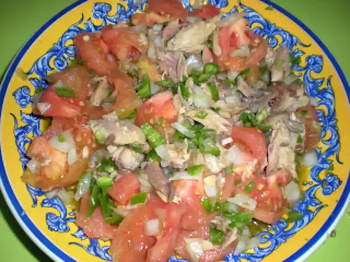 Periñaca con caballa. Receta de Andalucía Cádiz