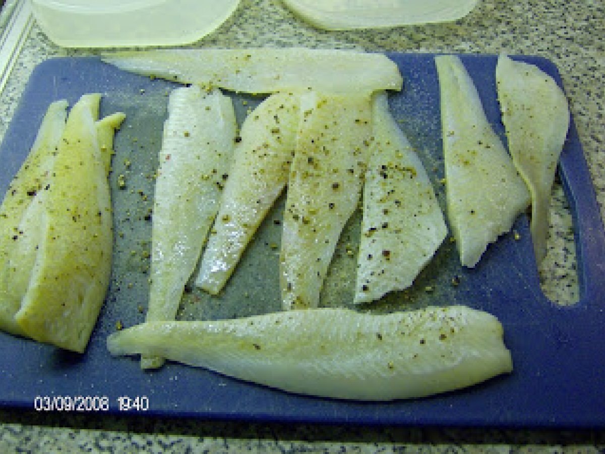 Pescado con salsa de mostaza y wasabi Receta Petitchef