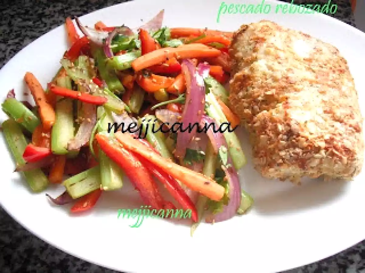 Pescado rebozado al horno