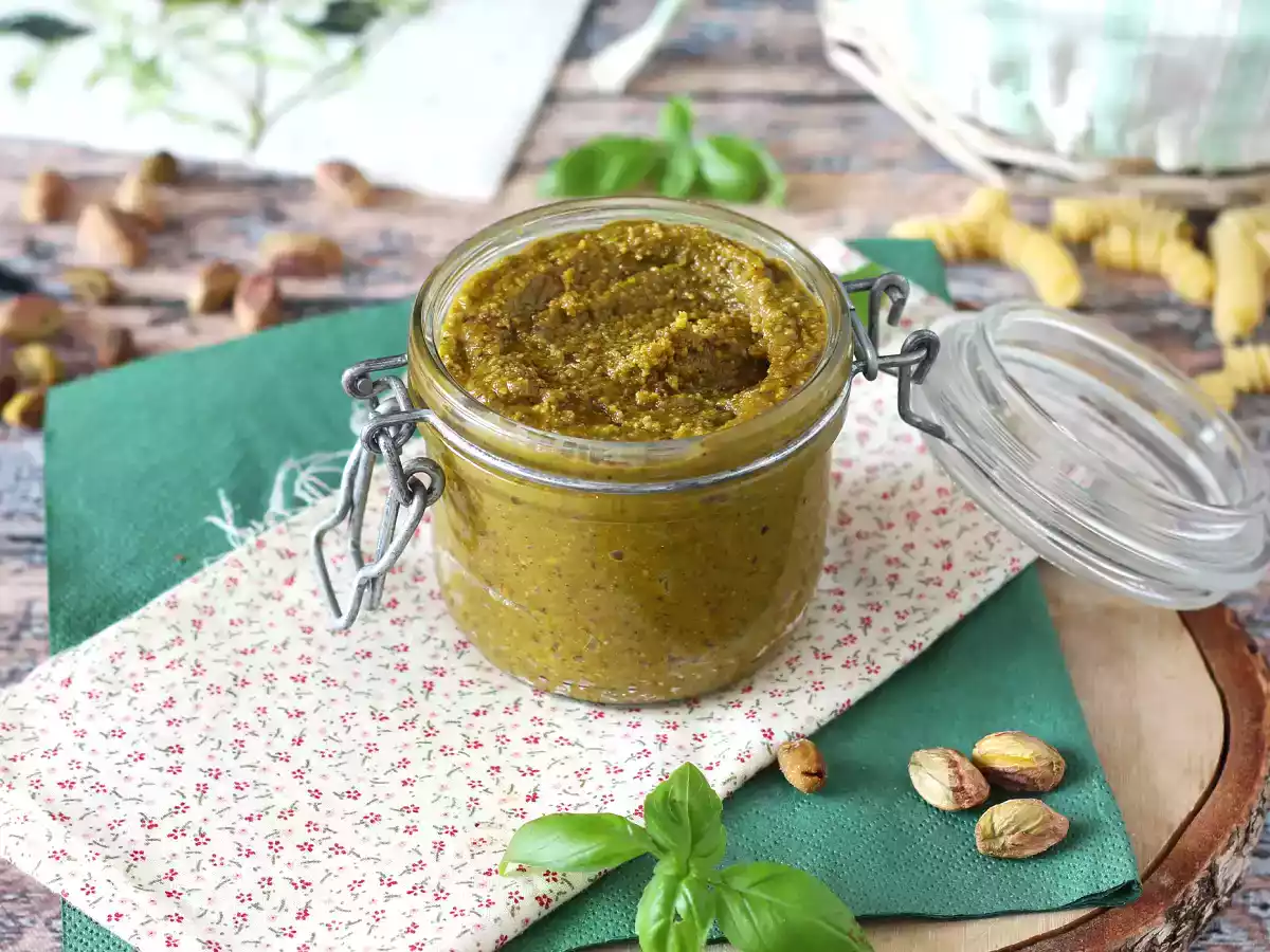 Pesto de pistacho, salsa fácil y sabrosa - foto 4