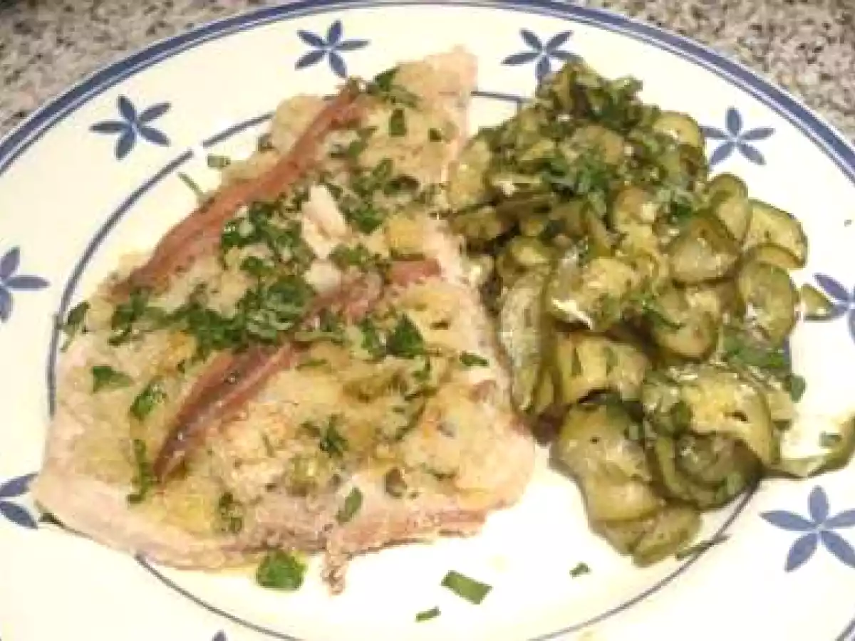 Pez espada al horno con calabacines a la menta - foto 3