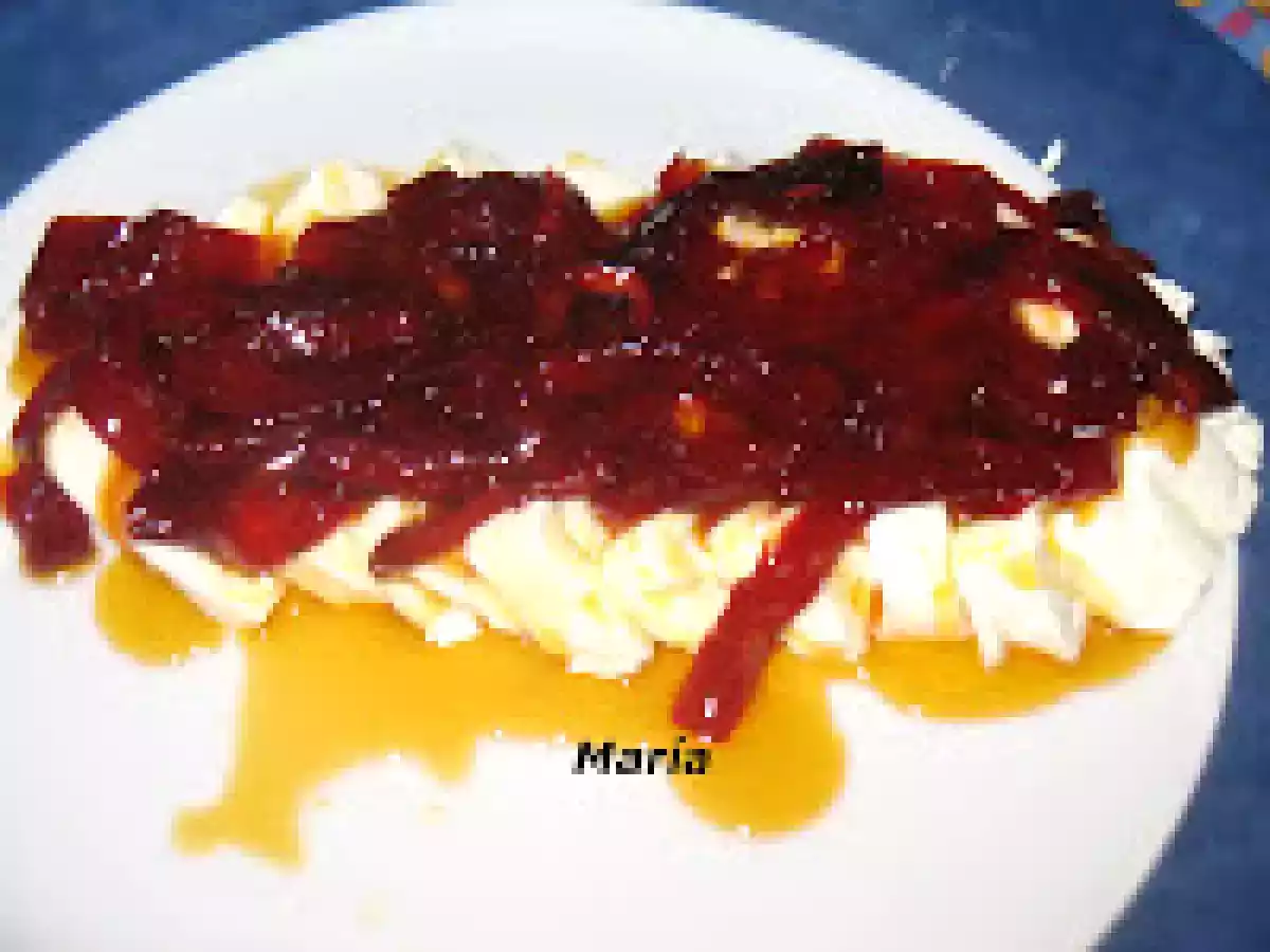 Philadelphia Duo con pimientos rojos confitados