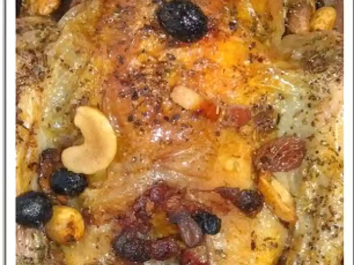 Picantones al brandy rellenos de frutos secos