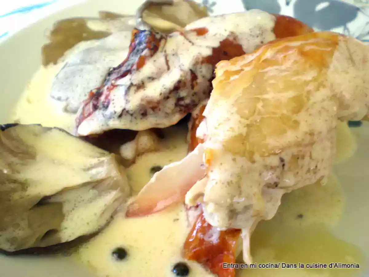 Picantones al whisky con setas de cardo / coquelets au whisky et pleurotes