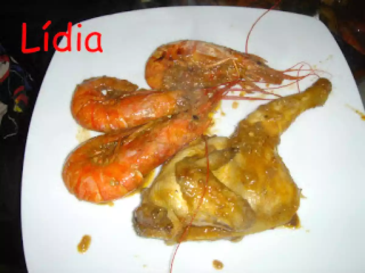 PICANTONES CON GAMBAS AL AROMA DE CHOCOLATE
