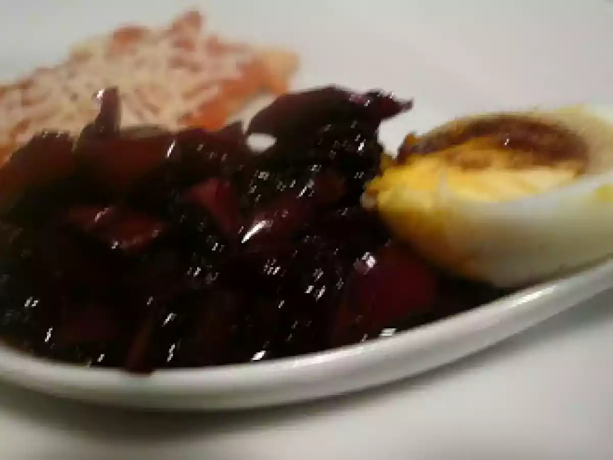 Pimiento rojo y vinagre de moras