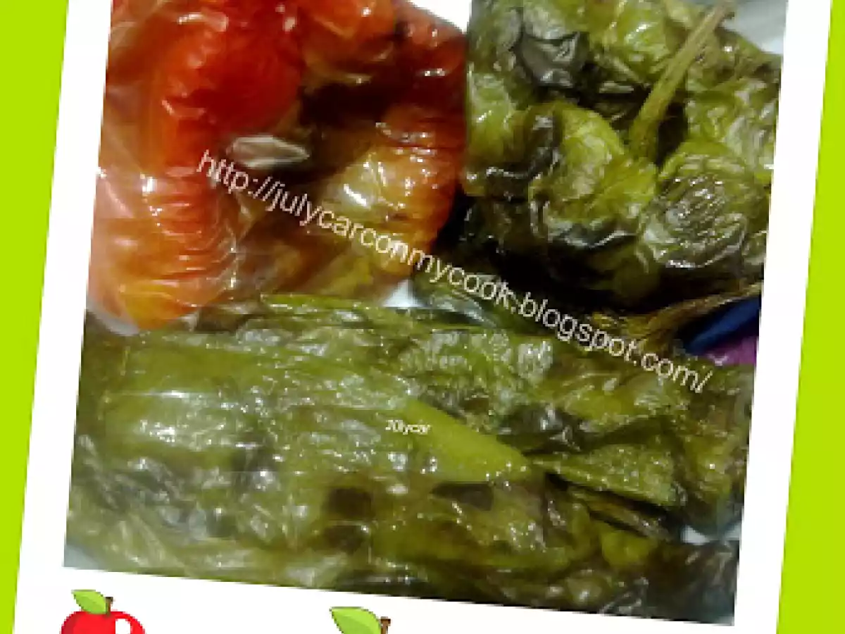 Pimientos asados Horno Turbo Conveccion