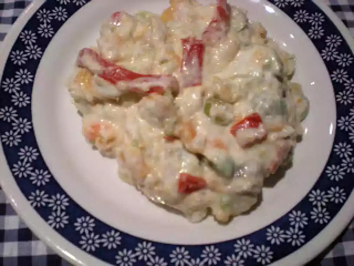 Pimientos del piquillo rellenos con ensaladilla rusa (mayonesa sin huevo) - foto 3