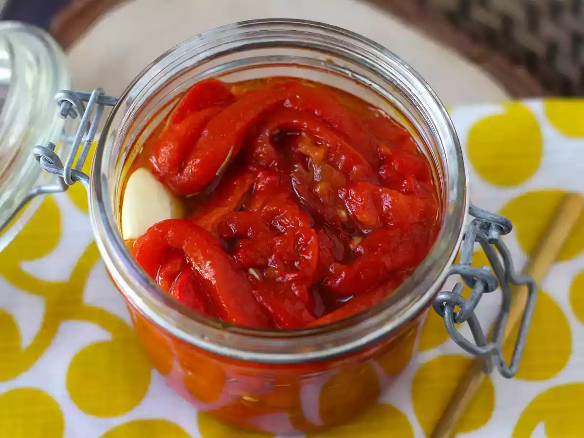 Pimientos rojos asados en freidora de aire - foto 2