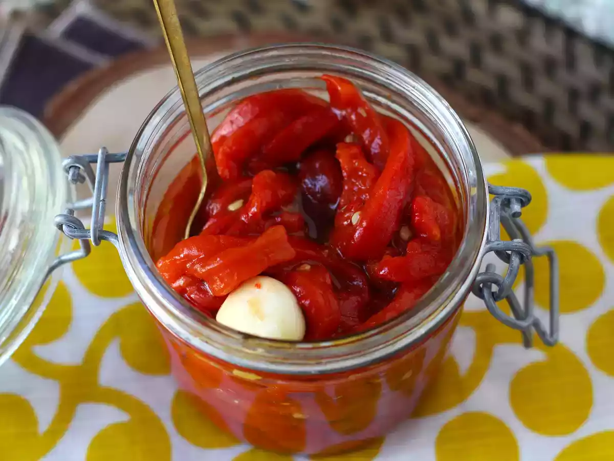 Pimientos rojos asados en freidora de aire - foto 4