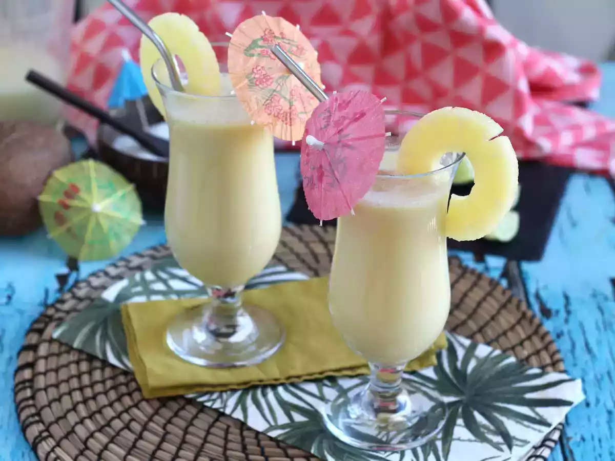 Piña colada sin alcohol, receta rápida