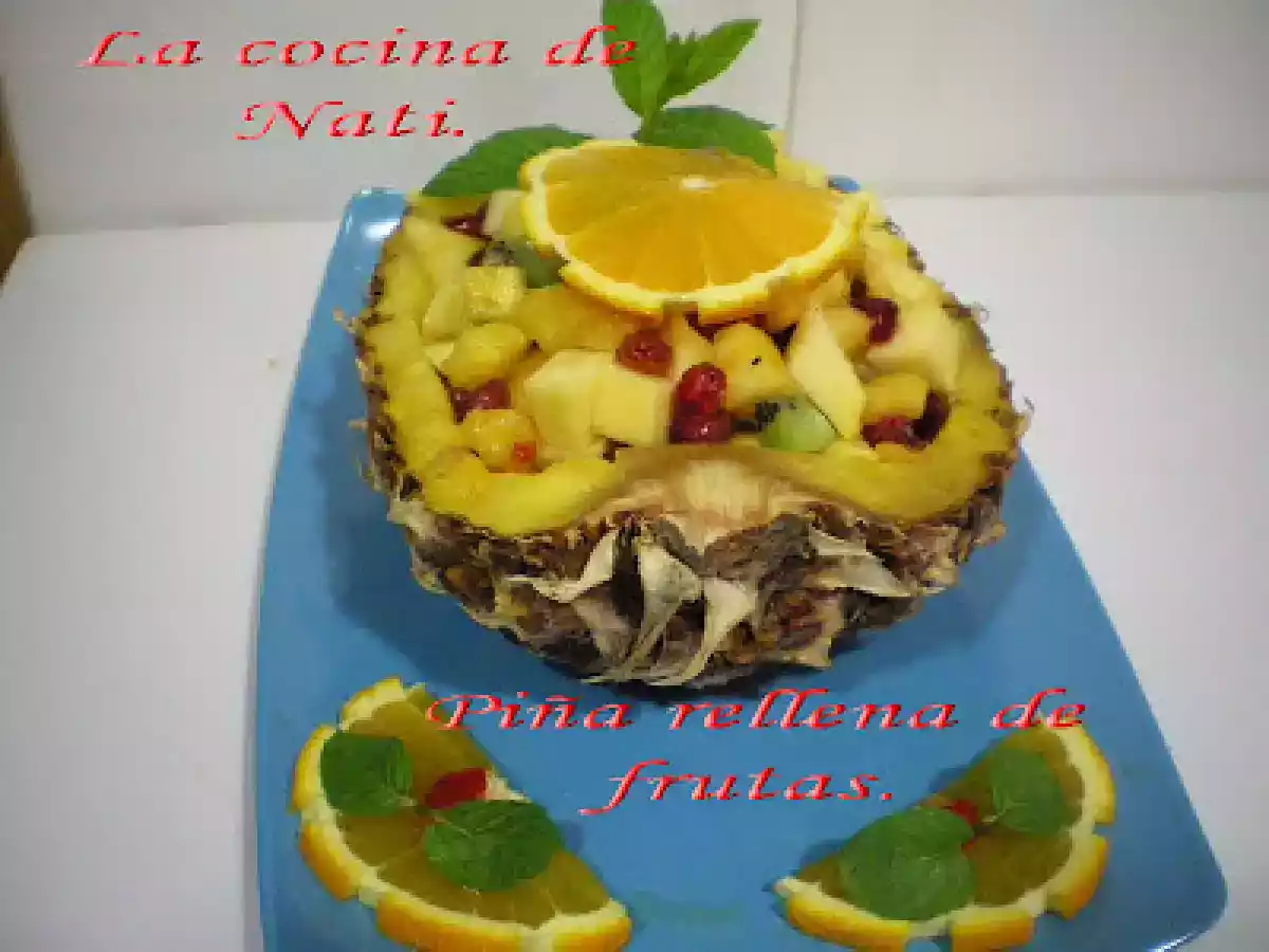 Piña rellena de frutas - foto 3