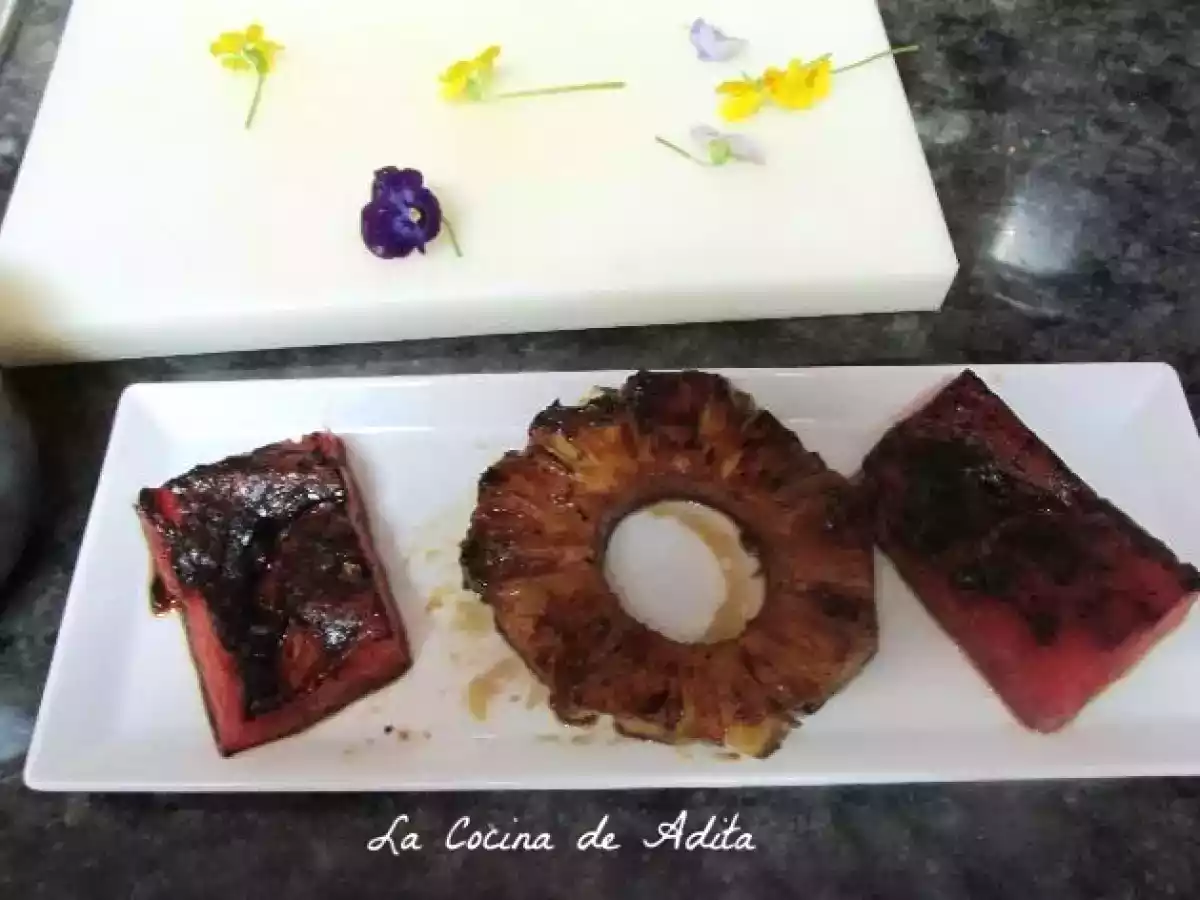 Piña y sandia caramelizada - foto 13