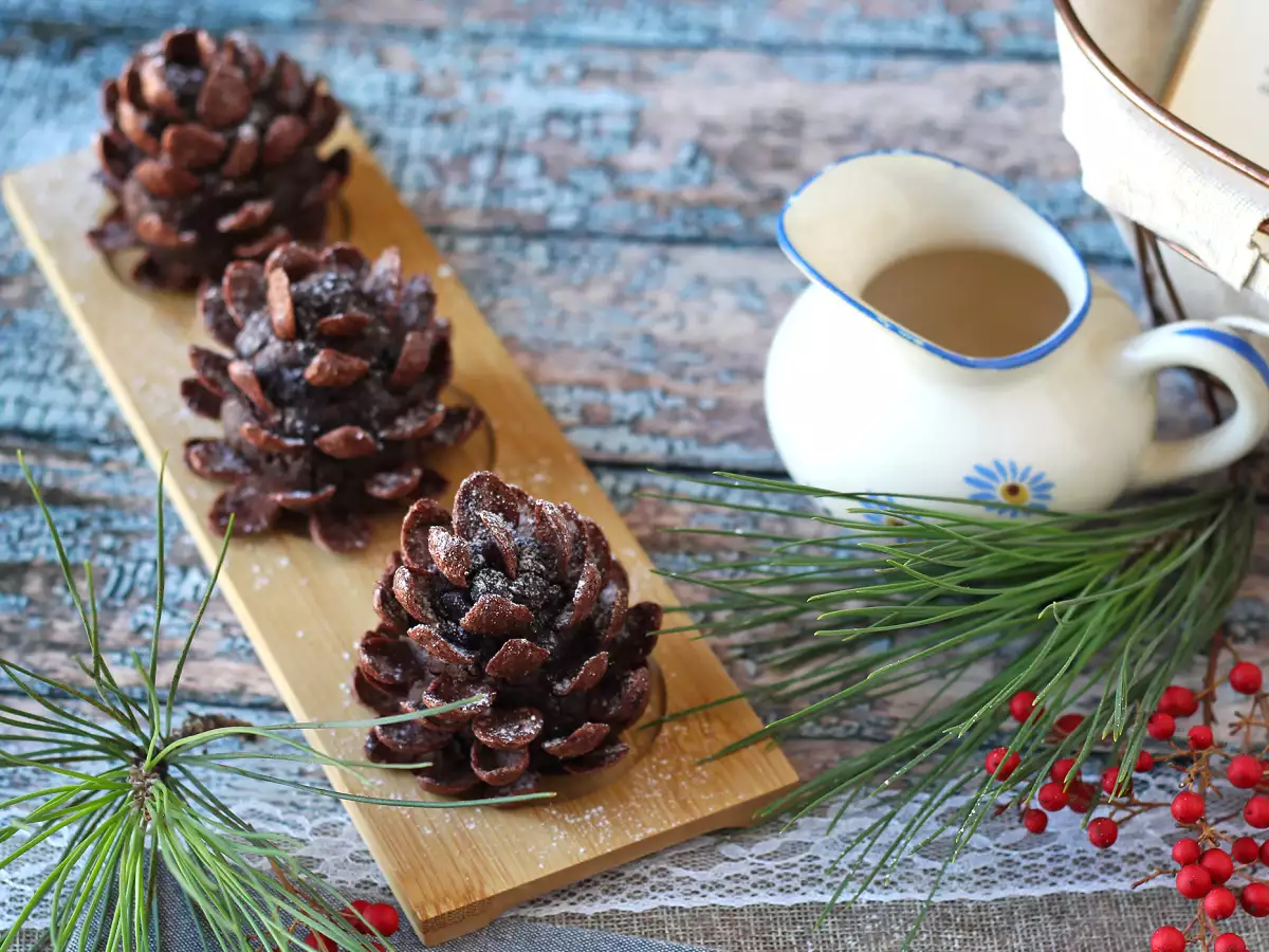 Piñas navideñas de brownie de chocolate: el postre fácil y original que conquista en Navidad - foto 2