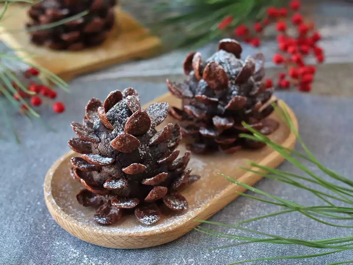 Piñas navideñas de brownie de chocolate: el postre fácil y original que conquista en Navidad - foto 3