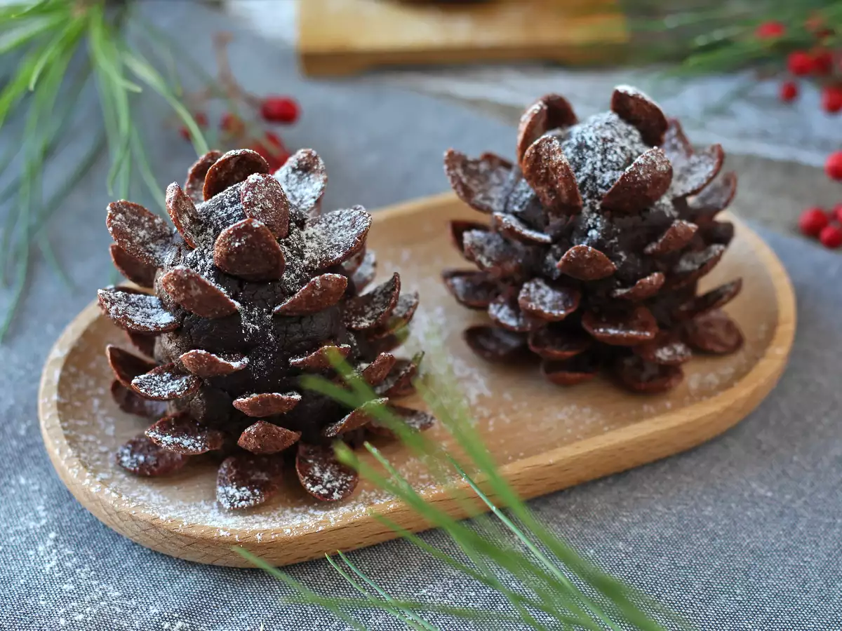 Piñas navideñas de brownie de chocolate: el postre fácil y original que conquista en Navidad - foto 4