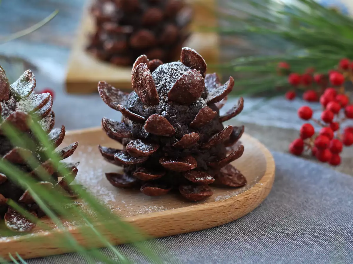 Piñas navideñas de brownie de chocolate: el postre fácil y original que conquista en Navidad - foto 7