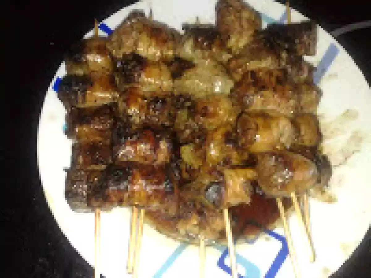 Pinchos de higado a la plancha