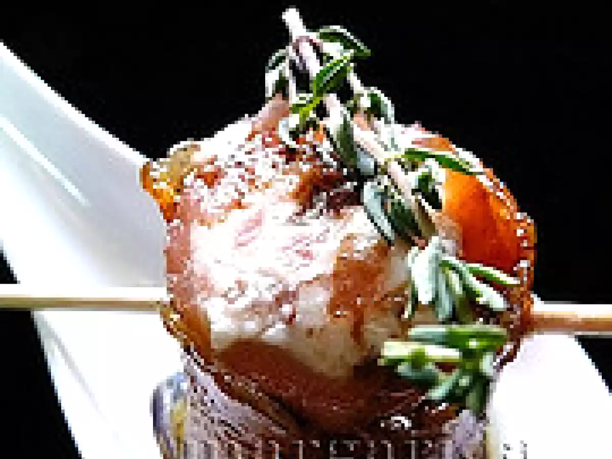 Pintxo de salmón con piña