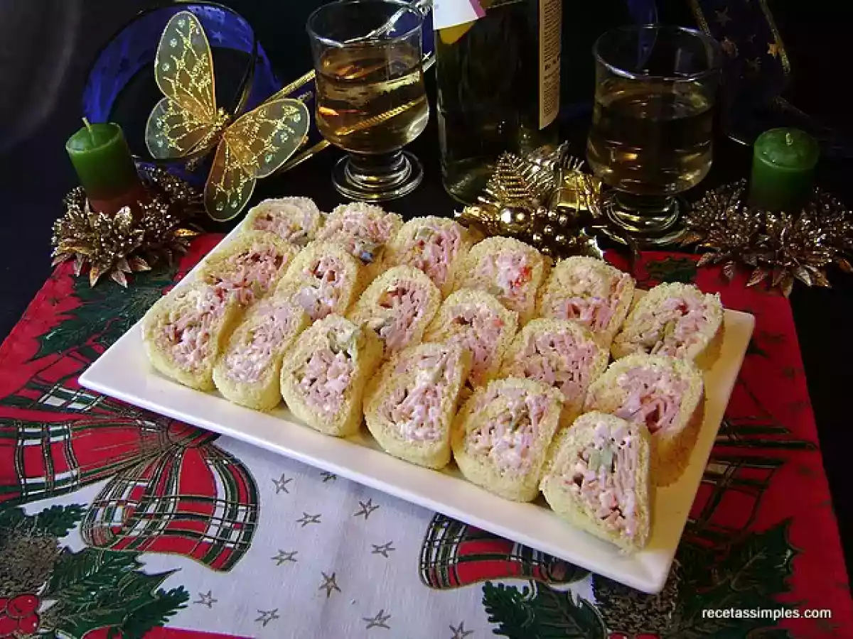 Pionono relleno de fiambre