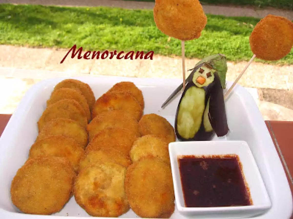 Piruletas de berenjena con sobrasada