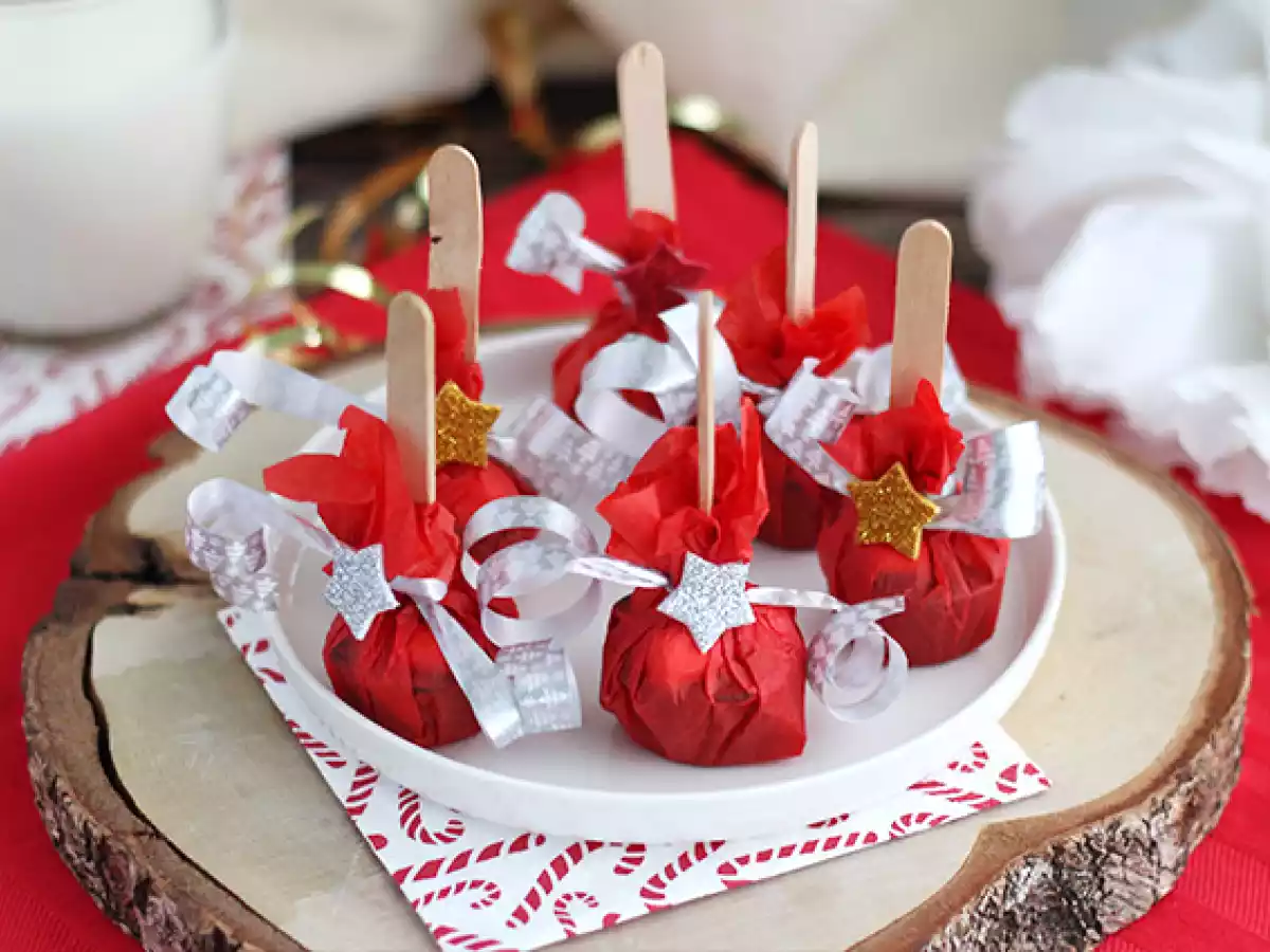 Piruletas de chocolate: chocolate negro + nubes