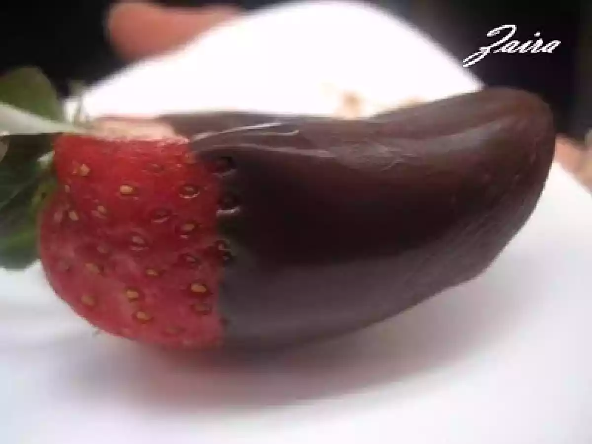 Piruletas de fresas con chocolate - foto 5