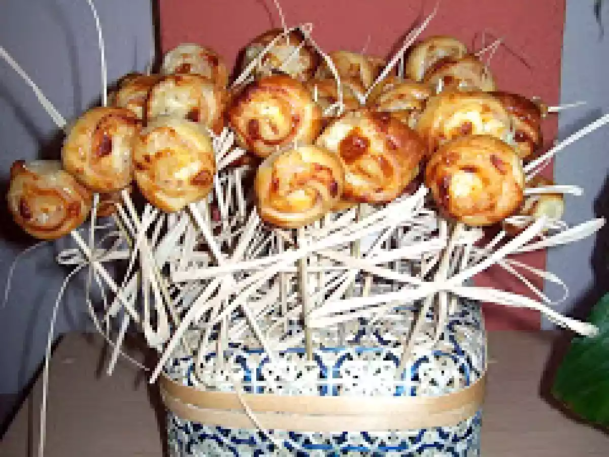 Piruletas de jamón y queso