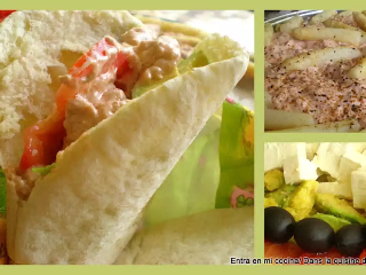 Pita de ensalada 3 colores y atun griego - foto 2