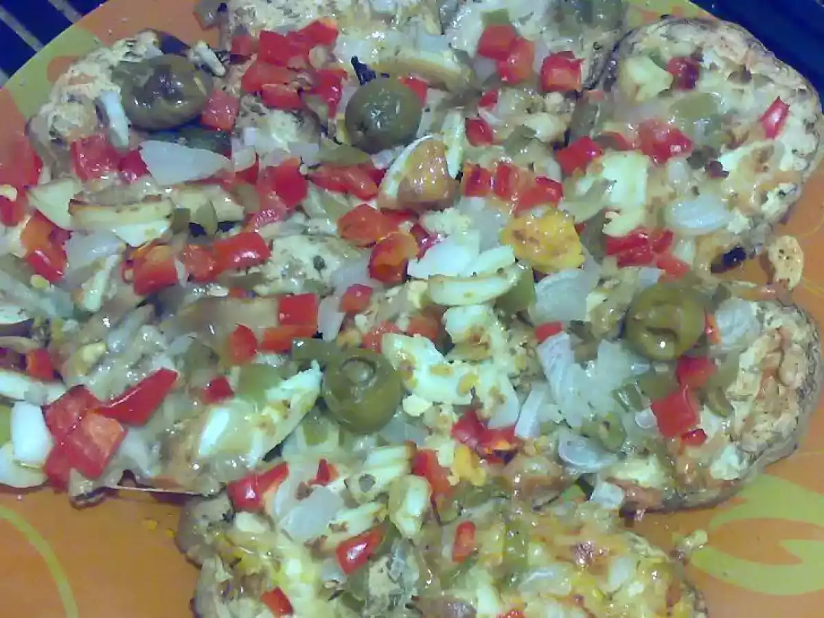 Pizza con base de berenjena