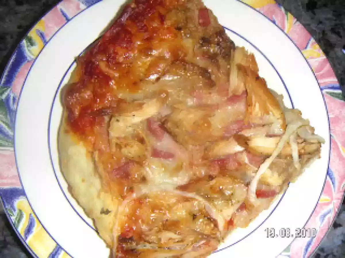 PIZZA CON POLLO ASADO