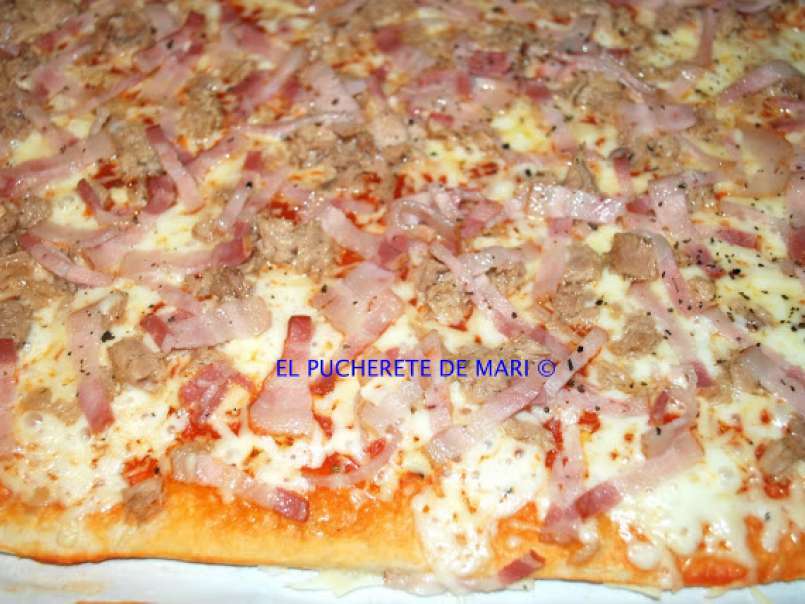 Pizza de atún y bacón, foto 2
