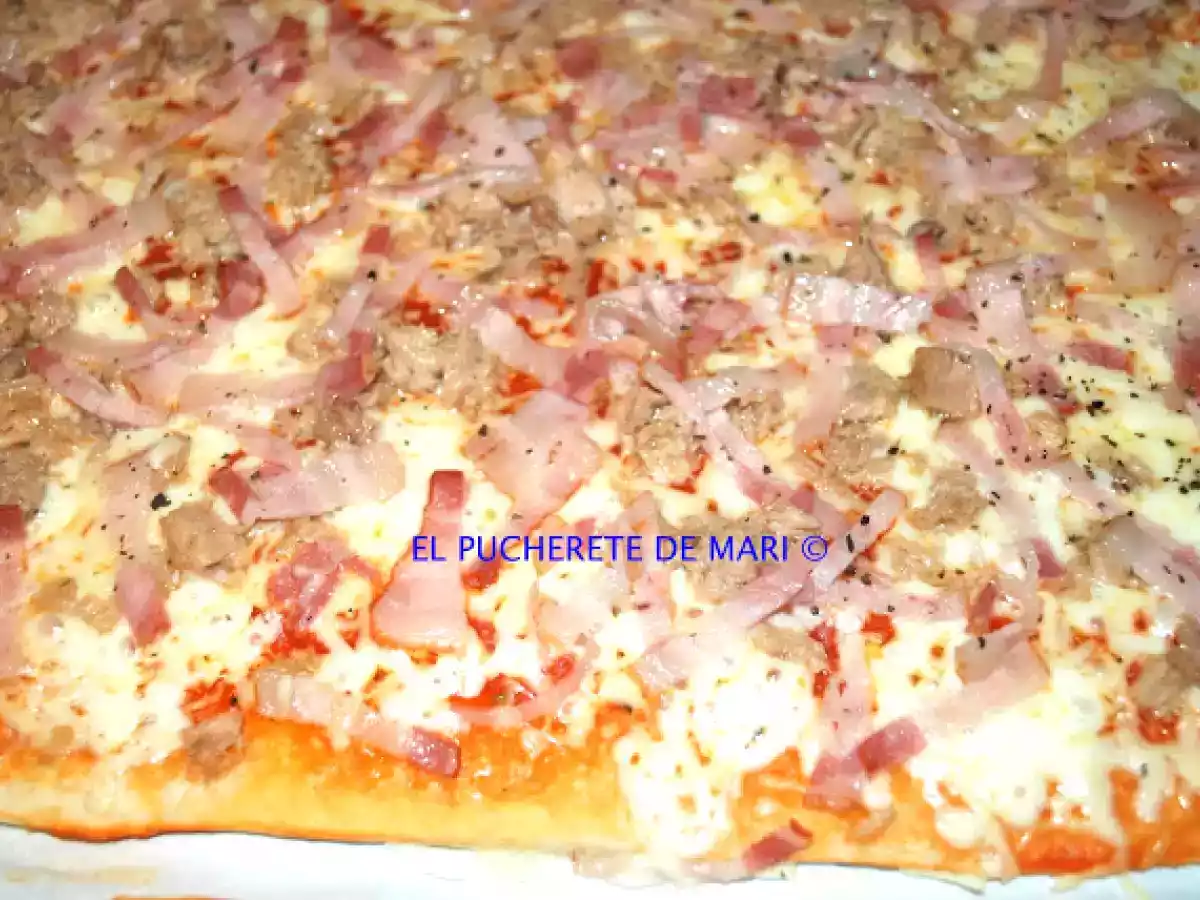 Pizza de atún y bacón - foto 2