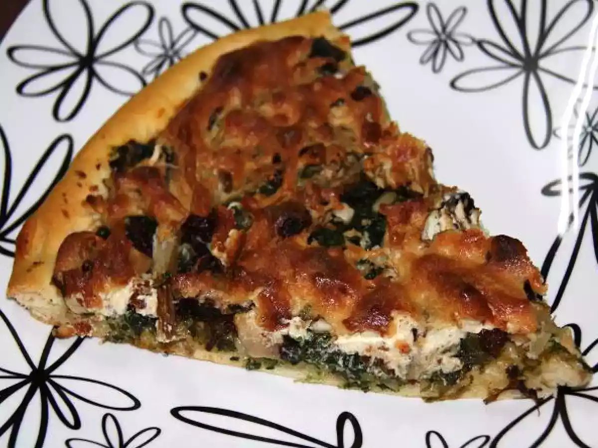 Pizza de espinacas y setas con masa casera al vino - foto 3