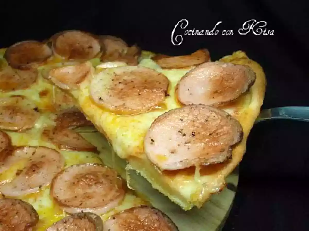 Pizza de salchicha alemana (KitchenAid y horno tradicional) - foto 2