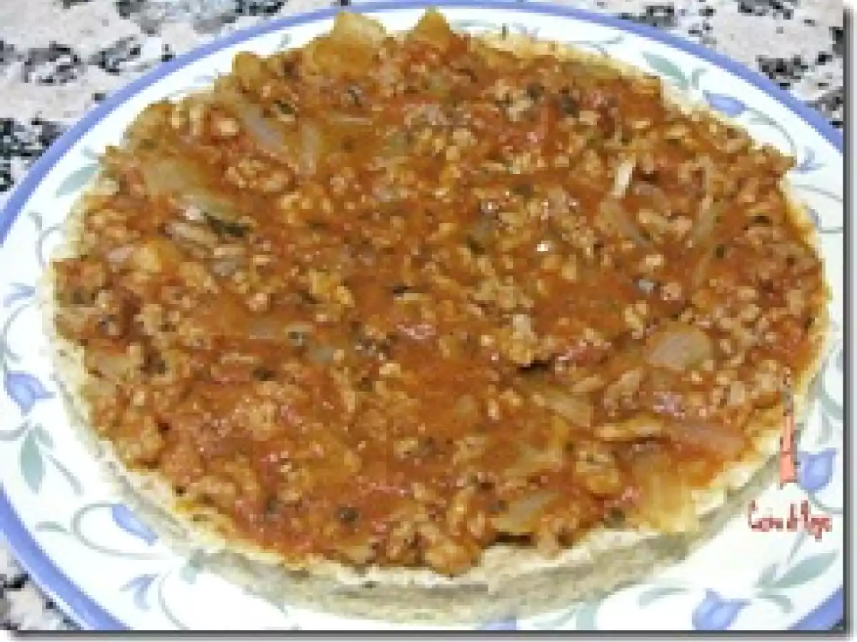 PIZZA DUKAN DE CARNE PICADA AL COMINO