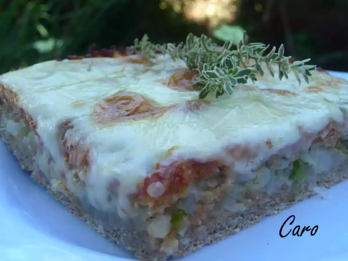 Pizza integral rellena