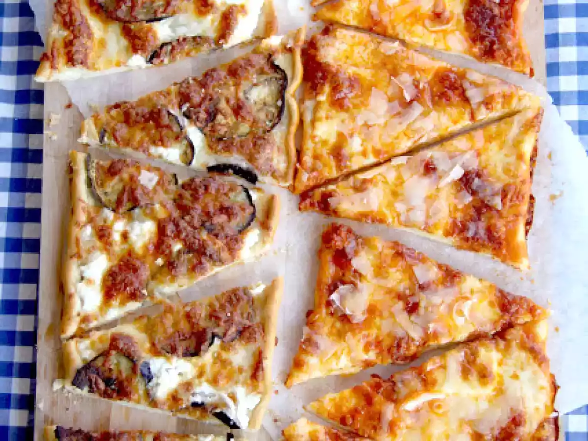 Pizzas de Berenjena-Ricotta y Sobrasada-Brie