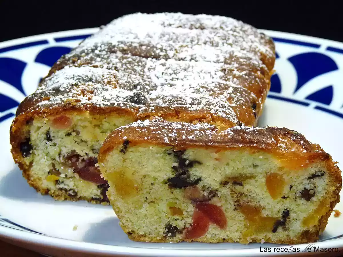 Plum cake de fruta confitada y pasas - foto 2