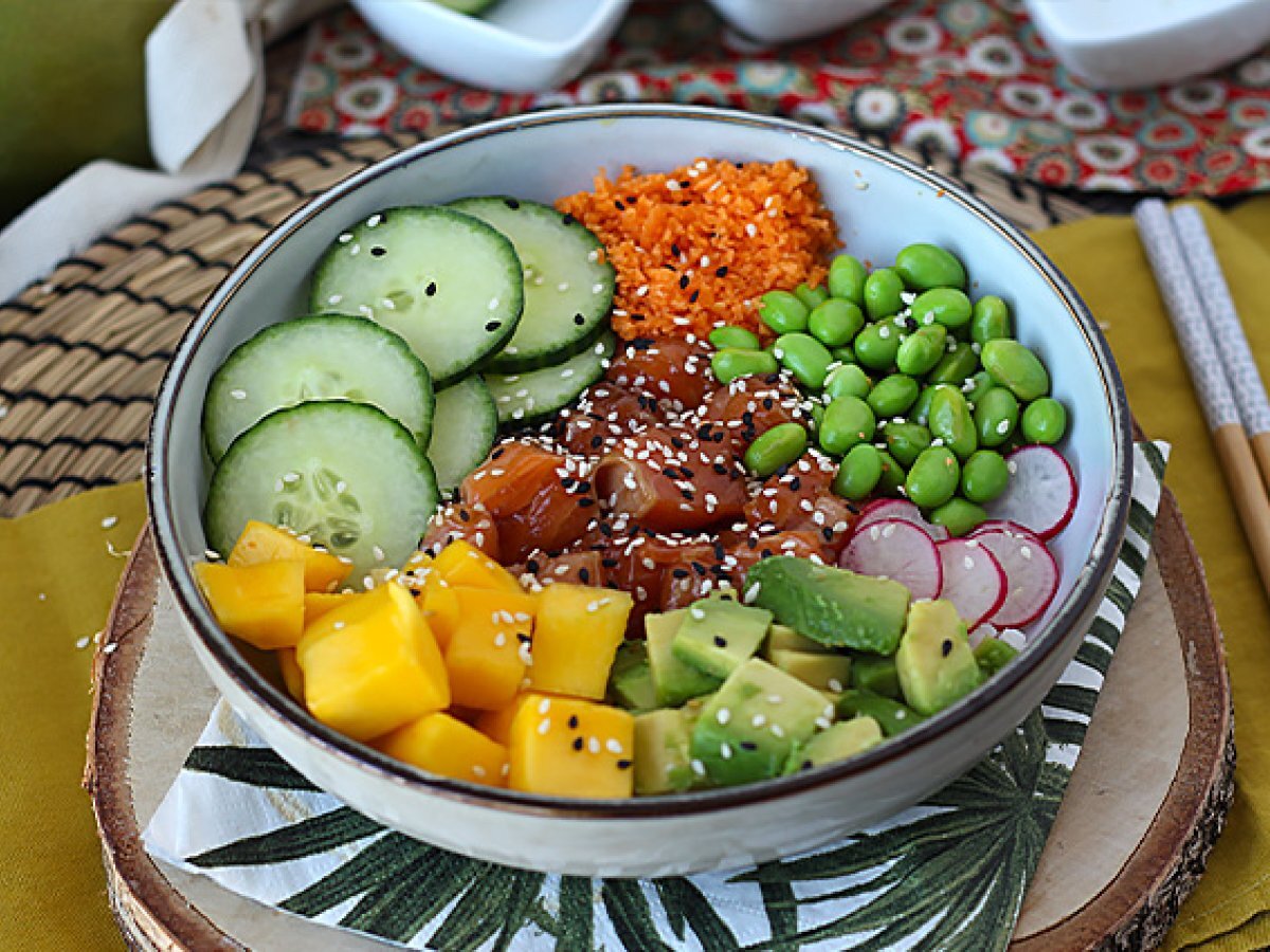 Poke bowl de salmón