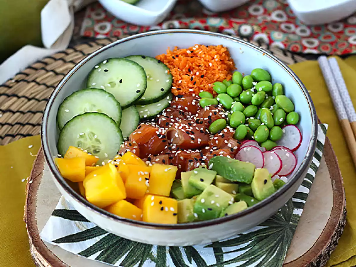 Poke bowl de salmón